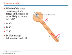 Loosen a bolt &bull; Which of the three equal