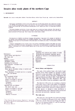 Invasive alien woody plants of the northern Cape
