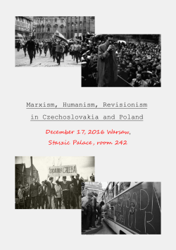 Marxism, Humanism, Revisionism in Czechoslovakia and Poland