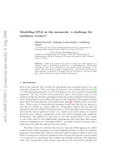 Modelling DNA at the mesoscale: a challenge for nonlinear science?