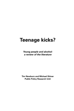 Teenage kicks? - The HRB National Drugs Library