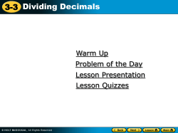 3-3 Dividing Decimals - Minidoka County Schools