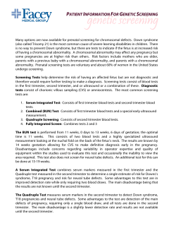 Genetic Screening Information Sheet