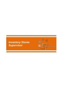 Inventory Stores Supervisor