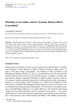 Planning versus online control: dynamic illusion effects in grasping?