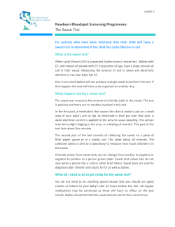 The Sweat Test - Cystic Fibrosis Ireland