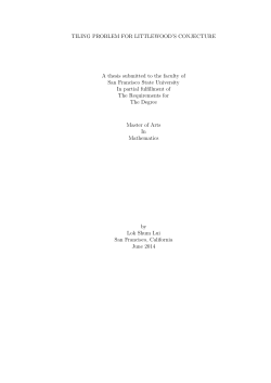 Tiling Problem for Littlewood Conjecture
