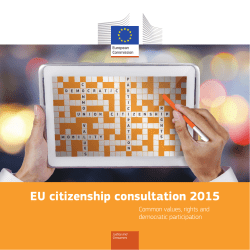 2015 - Public consultation on EU citizenship: common values, rights