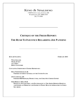 critique of the freeh report: the rush to injustice
