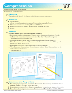 Character Connections - Florida Center for Reading Research