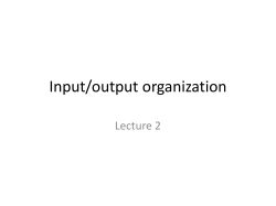 Input/output organization
