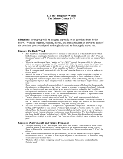 Imaginary Worlds The Inferno: Cantos I