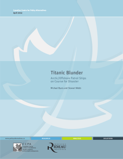 Titanic Blunder - Canadian Centre for Policy Alternatives