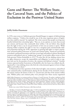 Guns and Butter: The Welfare State, the Carceral