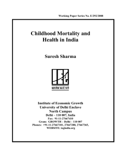 Childhood Mortality and Health in India