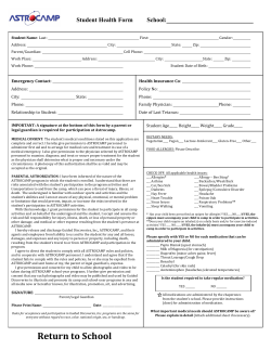English- AstroCamp Student Health Form
