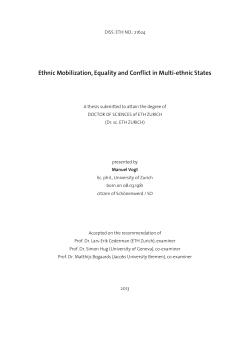 Ethnic Mobilization, Equality and Conflict in Multi