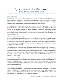 Cybercrime In The DeepWeb
