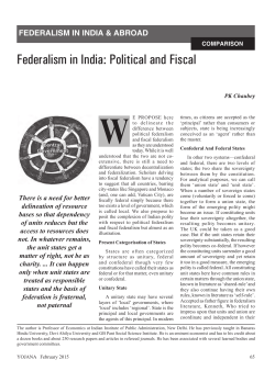 Federalism in India: Political and Fiscal