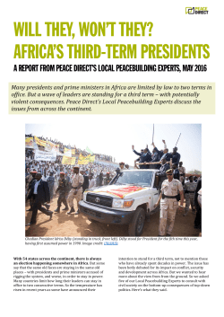 Many presidents and prime ministers in Africa are limited by law to