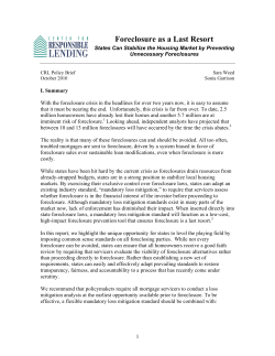 Policy Brief - Center for Responsible Lending