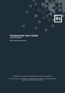Components User Guide - Integrated Environmental Solutions