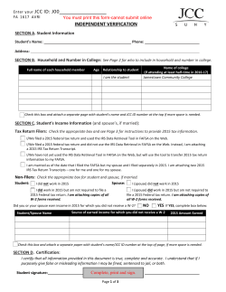 AVRI Independent Verification form