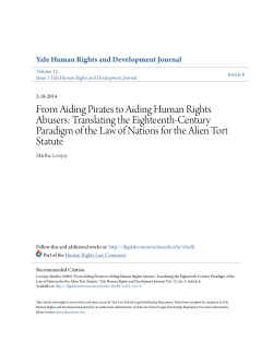 From Aiding Pirates to Aiding Human Rights Abusers