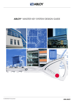 abloy&reg; master key system design guide