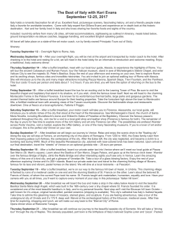 information and a day by day itinerary.