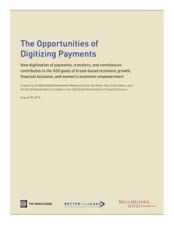 The Opportunities of Digitizing Payments