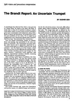 The Brandt Report: An Uncertain Trumpet