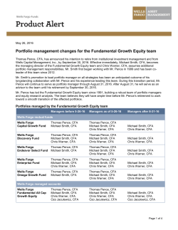 Portfolio management changes for the Fundamental Growth Equity