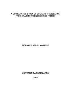 a comparative study of literary translation