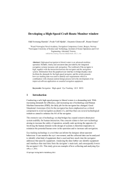 Developing a High-Speed Craft Route Monitor window