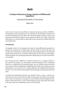 A Study of Romance: Using a System of Differential Equations