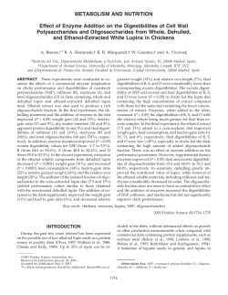 Effect of Enzyme Addition on the Digestibilities of