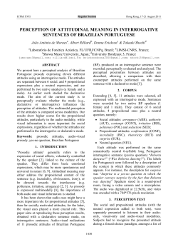 perception of attitudinal meaning - International Phonetic Association