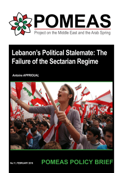 Lebanon`s Political Stalemate: The Failure of the Sectarian