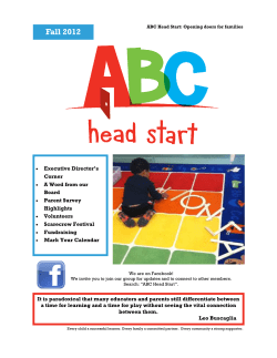 Fall 2012 - ABC Head Start