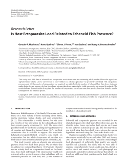 Is Host Ectoparasite Load Related to Echeneid Fish