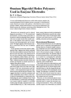 Osmium Bipyridyl Redox Polymers Used in Enzyme Electrodes