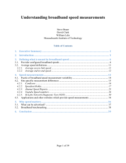 Understanding broadband speed measurements - M-Lab