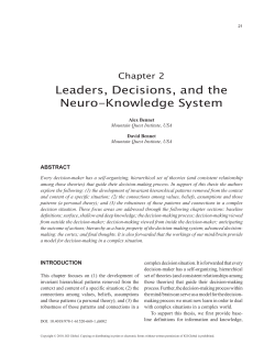 Leaders, Decisions, and the Neuro