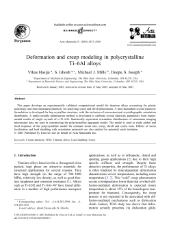 Deformation and creep modeling in polycrystalline Ti–6Al alloys