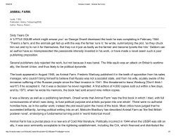 ANIMAL FARM. Sixty Years On A `LITTLE SQUIB which might amuse