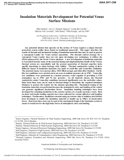 Insulation Materials Development for Potential Venus Surface