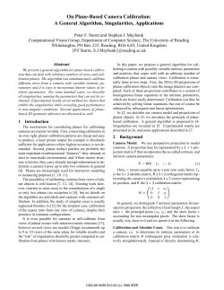 On Plane-Based Camera Calibration: A General Algorithm