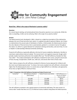 Board Doc.: What is the scope of Rochester`s poverty reality?