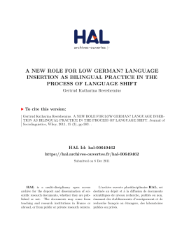 a new role for low german? language insertion as bilingual